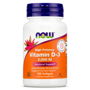 Vitaminas D3, 2000 IU - 120 minkštųjų kapselių