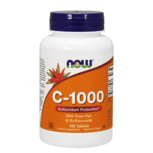 Vitaminas C-1000 su roženių vaisiais ir bioflavonoidais - 100 tablečių