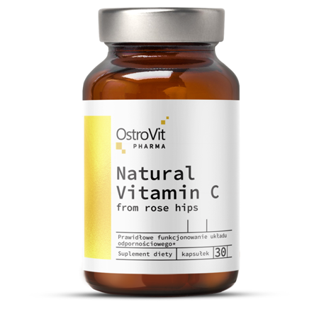 Natūralus vitaminas C iš erškėtuogių - 30 kapsulių - OstroVit Pharma
