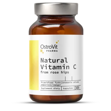 Natūralus vitaminas C iš erškėtuogių - 30 kapsulių - OstroVit Pharma