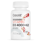 Vitaminas D3 4000 + K2 - 100 tablečių - OstroVit