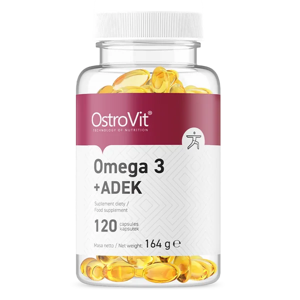Omega 3 + ADEK - 120 kapsulių - OstroVit