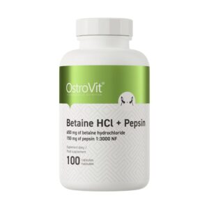 OstroVit Betaine HCl + Pepsin 100 kapsulių