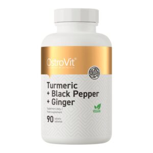 OstroVit Kurkuma + Juodasis pipras + Imbiras 90 tabletės