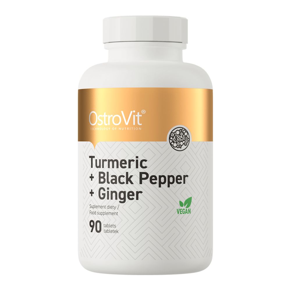 OstroVit Kurkuma + Juodasis pipras + Imbiras 90 tabletės