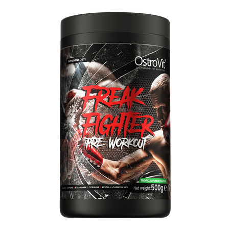 OstroVit Freak Fighter prieš treniruotę 500 g tropinis punšas
