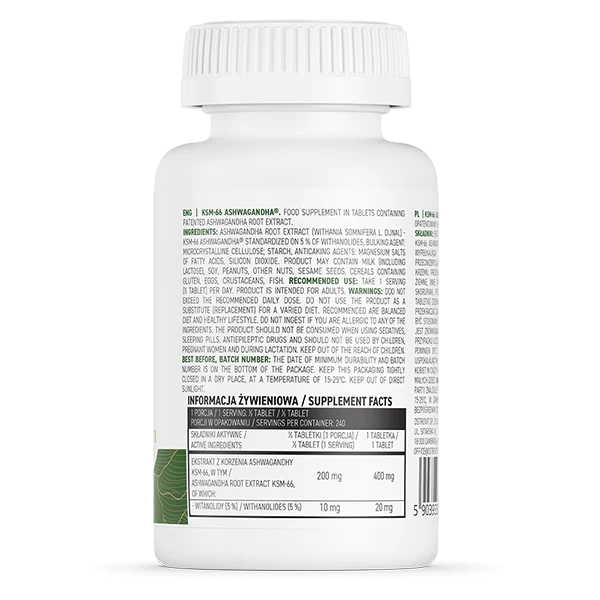 OstroVit KSM-66 Ashwagandha 120 tabletės - Image 2