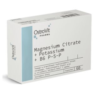 Magnesium Citrate + Potassium + B6 P-5-P – 60 kapsulių