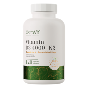 Vitamin D3 4000 IU + K2 VEGE – 120 kapsulių