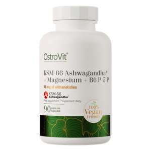 OstroVit KSM-66 Ashwagandha® + Magnis + B6 P-5-P - 90 kapsulių