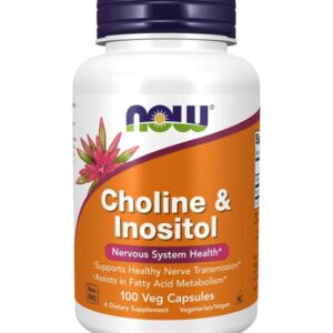 NOW Cholinas + Inozitolis 100 kapsulių.