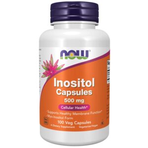 NOW Inozitolis 500 mg 100 kapsulių.