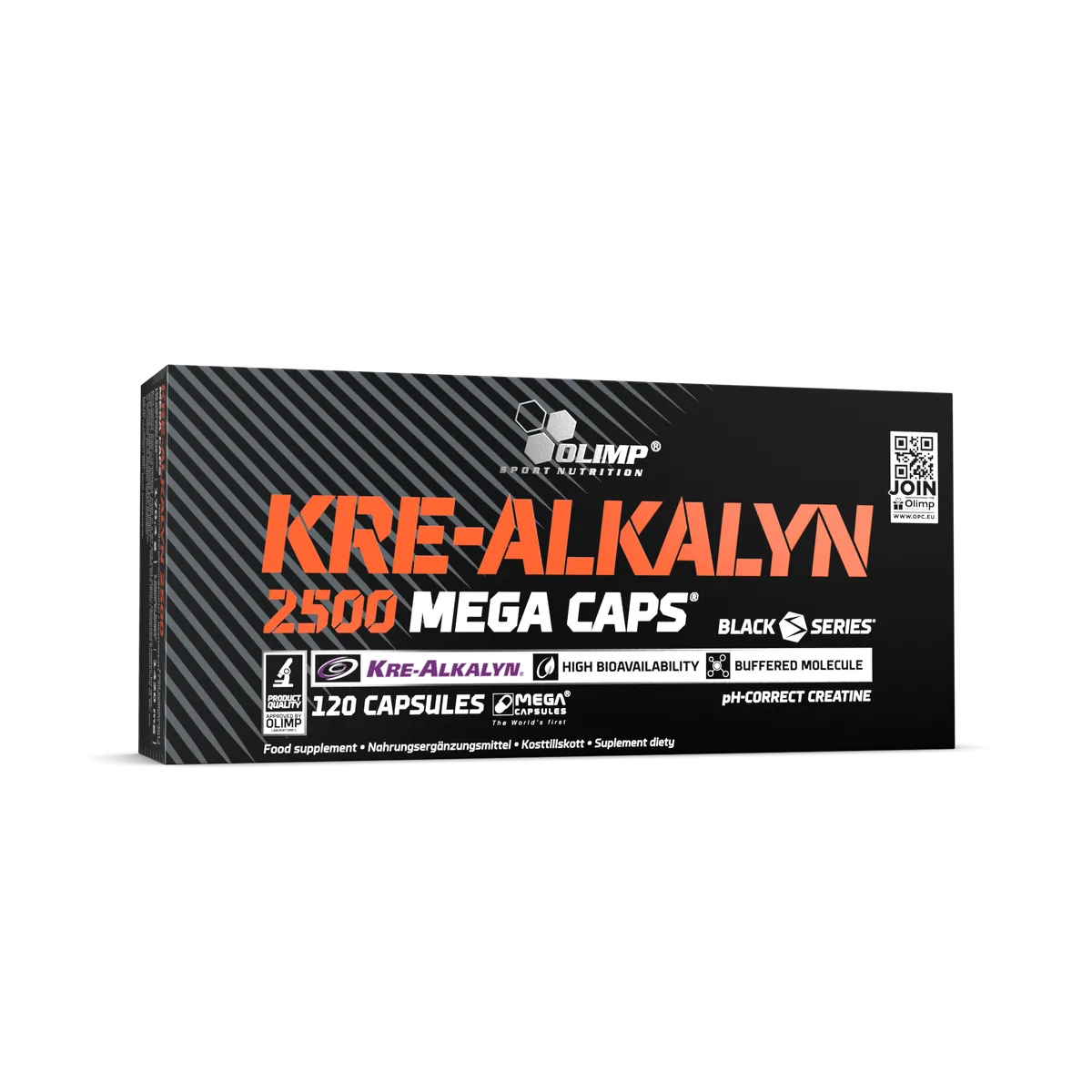 Olimp Kre-Alkalyn 2500 Mega Caps 120 kapsulių.