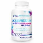 Allnutrition “ magnis + ašvaganda + vitaminas B6, 100 kapsulių.