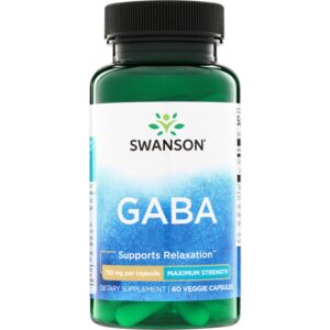 Swanson GABA“ 750 mg 60 kapsulių.