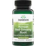 Swanson raudonojo korėjietiško ženšenio šaknies 400 mg 90 kapsulių.