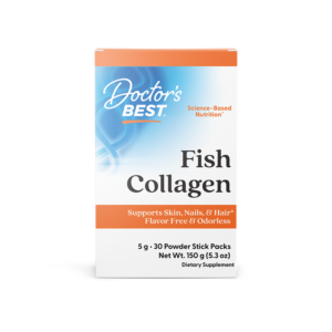 Doctor's Best Fish Collagen žuvų kolagenas - 30 pakelių