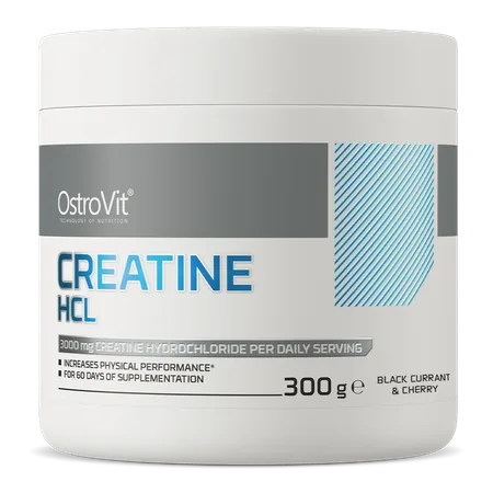 OstroVit kreatino HCl 300 g (juodųjų serbentų ir vyšnių)